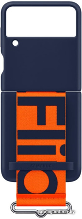 Чехол Samsung Silicone Cover with Strap для FLIP3, Navy