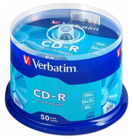 CD-R Verbatim 700Mb 52x 43343 (50 шт.)