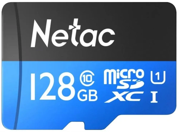 Карта памяти Netac 128GB P500 Standard microSDXC NT02P500STN-128G-R (с адаптером)