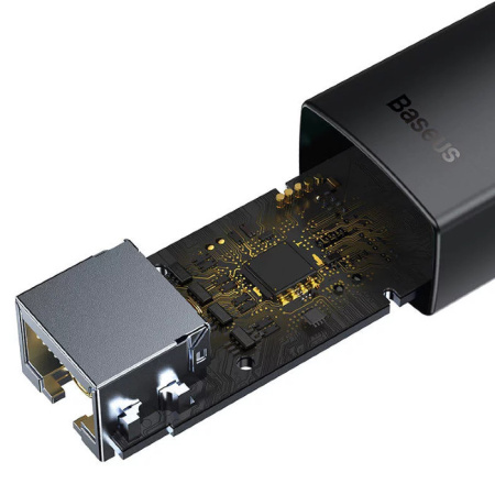 Сетевой адаптер Baseus Lite USB Type-C - RJ45 WKQX000301 (черный)
