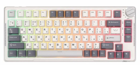 Беспроводная клавиатура Royal Kludge RK-H81 RGB (белый/серый, RK Blue)