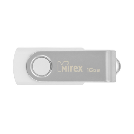 Флешка 16GB USB 2.0 Flash Mirex SWIVEL (Белый) 13600-FMUSWT16