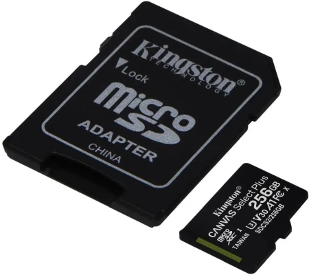 Карта памяти Kingston 256GB Canvas Select Plus microSDXC SDCS2/256GB (с адаптером)