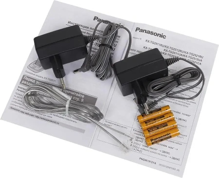 Радиотелефон Panasonic KX-TG2512RUN (база + 2 трубки)