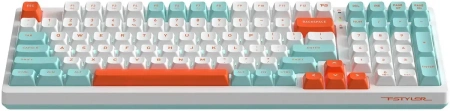 Клавиатура A4Tech Fstyler FS300 Panda Snorkeling (белый/бирюзовый)