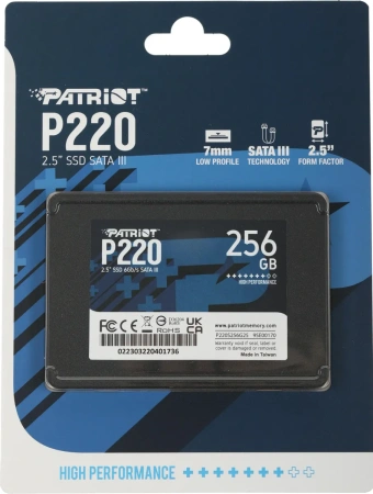Внутренний SSD-накопитель Patriot P220 256GB P220S256G25