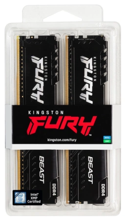 Оперативная память Kingston 32GB FURY Beast DDR4 KF432C16BB1K2/32WP (3200МГц, XMP)