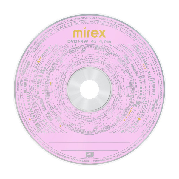 DVD+RW диск Mirex 4.7Gb 4x UL130022A4T (50 шт.)