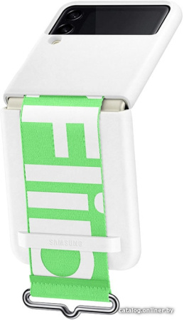 Чехол Samsung Silicone Cover with Strap для FLIP3, White