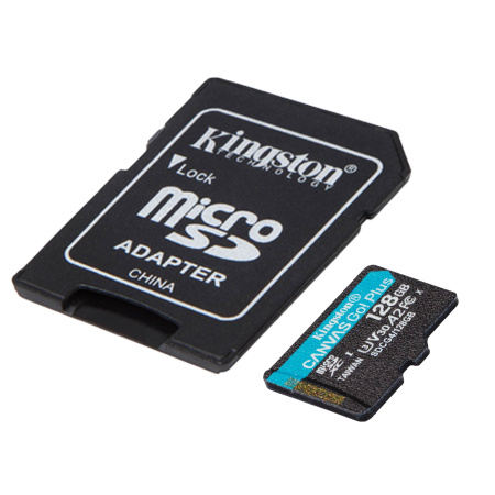 Карта памяти Kingston 128GB Canvas Go! Plus microSDXC SDCG4/128GB (с адаптером)