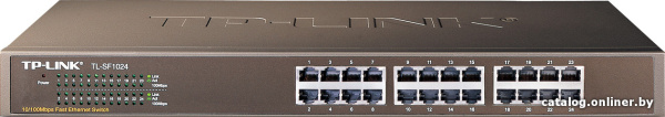 TP-Link 24-port 10/100M Switch, 24 10/100M RJ45 ports, 1U 19-inch rack-mountable steel case