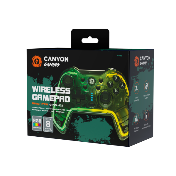 Беспроводной геймпад Canyon GPW-02 (PS 3 / Nintendo Switch / iOS / Android / PC)