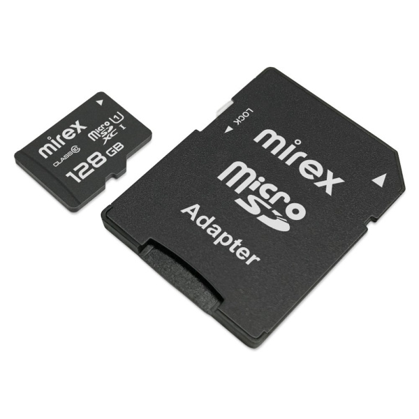 Карта памяти Mirex 128GB microSDXC 13613-AD10S128 (с адаптером)
