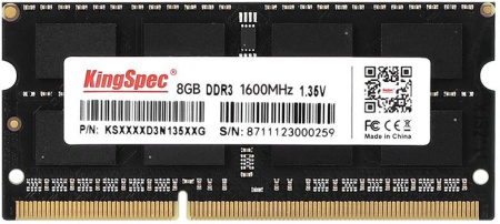 Оперативная память KingSpec 8ГБ DDR3 KS1600D3N13508G (1600МГц, SO-DIMM)