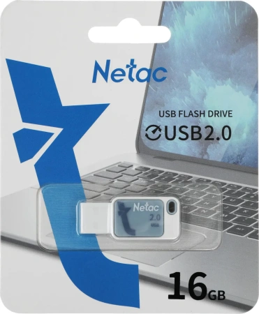 Флешка 16GB Netac UA31 FlashDrive (USB2.0, синий)