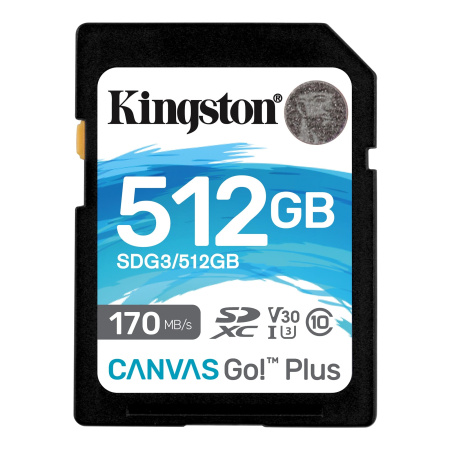 Карта памяти Kingston 512GB Canvas Go! Plus SDXC SDG3/512GB