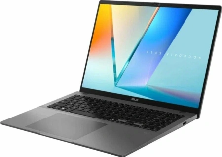 Ноутбук ASUS Vivobook S16/ S3607CA-SH104/ U5-225H/ 16 FHD (1920 x 1200) OLED 16:10 300nits/ UMA/ 16GB/ 1TB/ DOS/ мышь + рюкзак/ Matte Gray