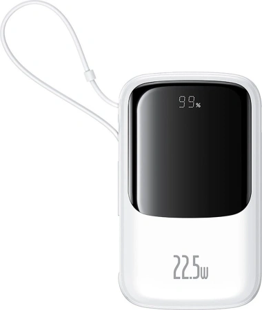 Внешний аккумулятор Baseus Qpow Pro+ Digital Display Fast Charge 22.5W 10000mAh (белый)