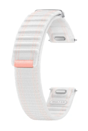 Текстильный ремешок Samsung Fabric Galaxy Watch7 ET-SVL30SWEGRU (20 мм, S/M, бело-розовый)