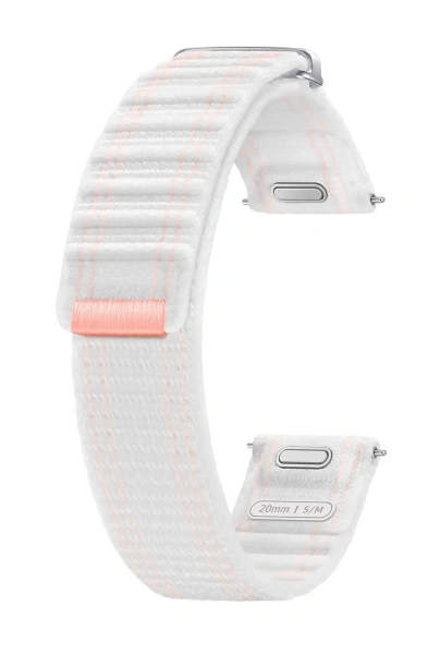 Текстильный ремешок Samsung Fabric Galaxy Watch7 ET-SVL30SWEGRU (20 мм, S/M, бело-розовый)