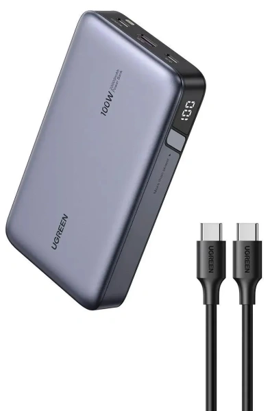 Портативное зарядное устройство Ugreen PB720 20000mAh (серый)