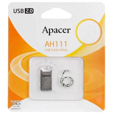 Флешка 32GB Apacer AH111 USB 2.0 AP32GAH111CR-1 (белый/серебристый)