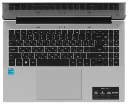 Ноутбук Acer Aspire Lite 16/ AL16-52P-5841/ i5-1334U/ 16 ComfyView WUXGA IPS 16:10/ Iris Xe/ 16GB/ 512GB/ Win11H/ ENG/  Pure Silver