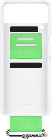 Чехол Samsung Silicone Cover with Strap для FLIP3, White
