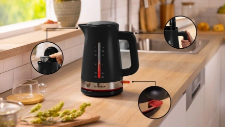 Электрический чайник Bosch TWK4M223 (черный)