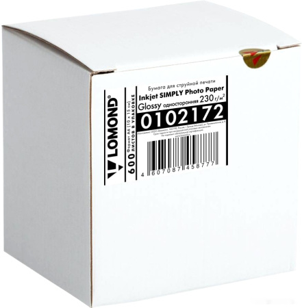 Фотобумага LOMOND глянцевая A6 (10x15) 230 г/м2 600 л 0102172