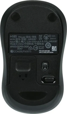 Мышь Logitech M185 (черный/серый)