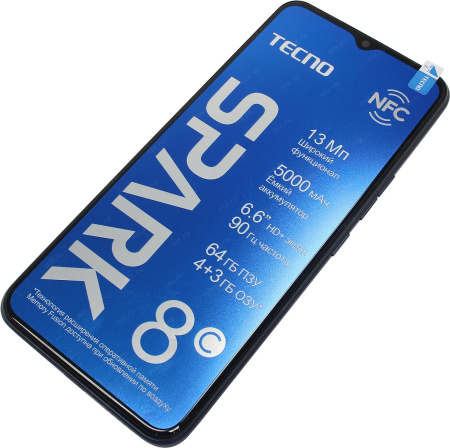 Смартфон TECNO SPARK 8C 4GB/64GB Magnet Black (KG5n)
