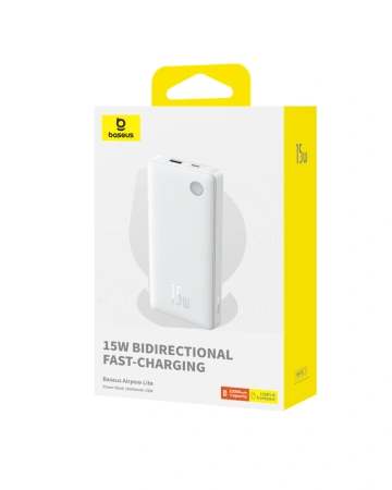 Портативное зарядное устройство Baseus Airpow Lite PPAP10A 10000mAh (15W, белый)
