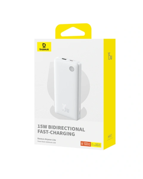Портативное зарядное устройство Baseus Airpow Lite PPAP10A 10000mAh (15W, белый)