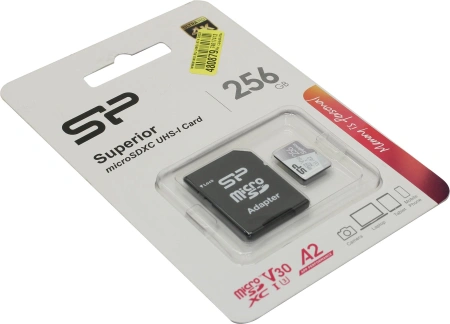 Карта памяти Silicon-Power Superior 256GB microSDXC SP256GBSTXDA2V20SP (с адаптером)